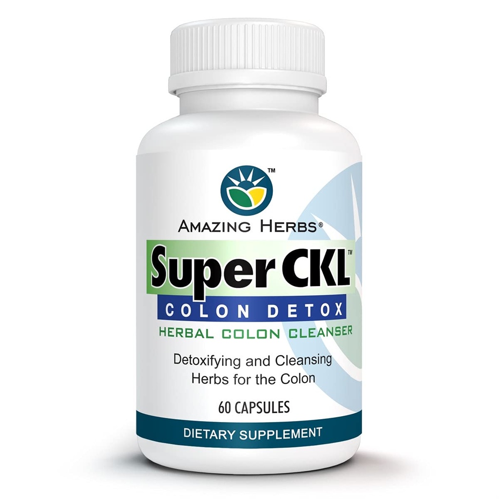 Amazing Herbs Super CKL Colon Detox - All-Natural, Herbal Colon Cleanser, améliore la digestion et les aides dans l'enlèvement des déchets - 60 Comte