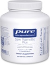 Encapsulations pures Saw Palmetto Plus de sciure avec extrait de racine de nettle pour soutenir la fonction urinaire