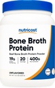 Nutricost Beef Bone Broth Protein Powder Unflavored (20 Servings) - Gluten-Free, GMO-Free
