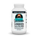 Source Naturals Complexe de la glucosamine à la chondroïtine avec MSM, favorise la santé des articulations et les rejets conjonctifs* - 240 comprimés