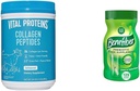 Protéines vitales Peptides de collagène non aromatisés (24 Oz) et supplément de fibre prébiotique de Benefiber non aromatisés (17,6 Oz)