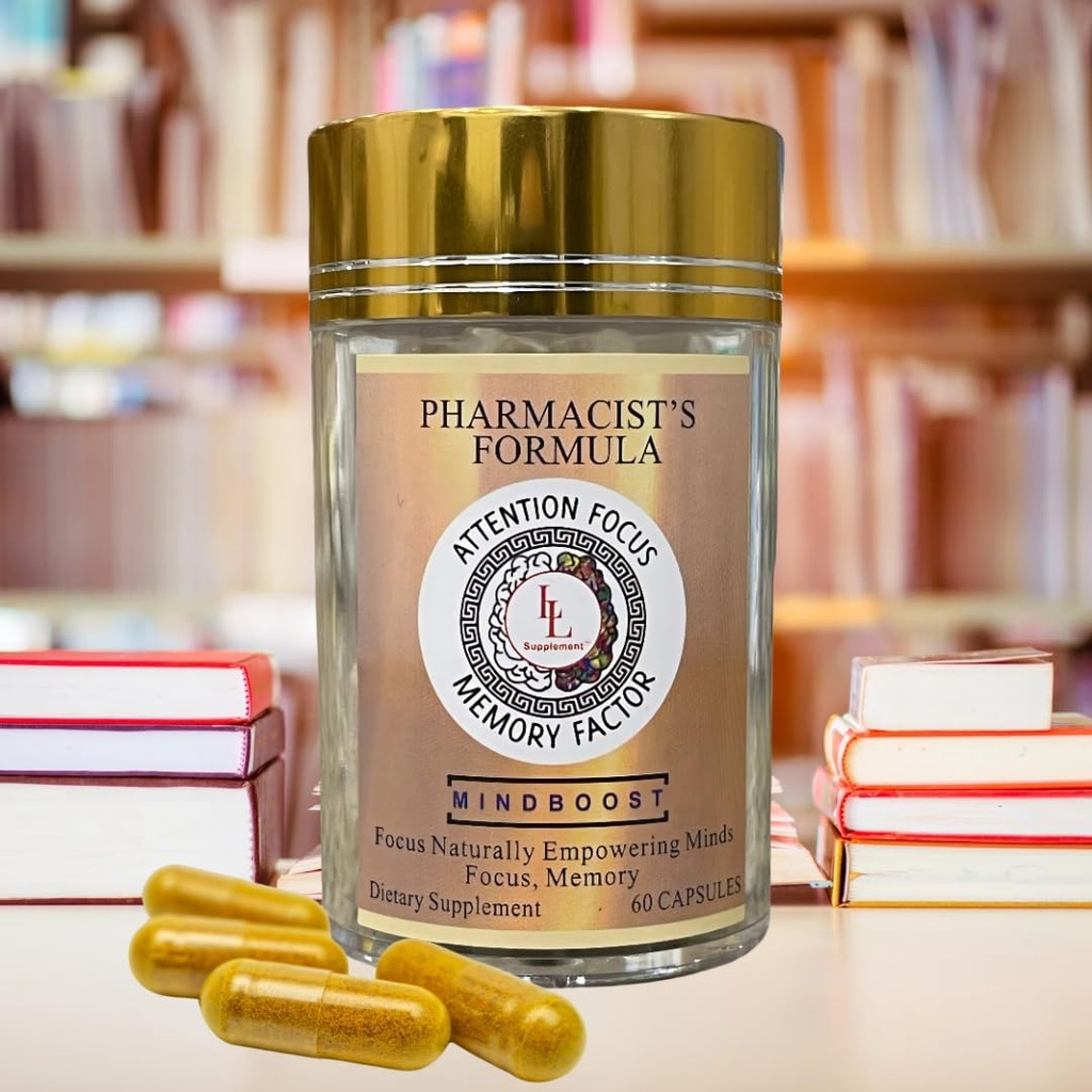 MindBoost by LL Supplement – Clarity & Calm Nootropic Blend avec Mane de Lion, B-Complex et acide lipoïque alpha – Pharmaciste formulé – 60 Capsules