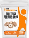 BulkSupplements.com Poudre d'extrait de champignons chiitake - Supplément de poudre de champignons chiitake, support immunitaire - Vegan & sans gluten, 1g par portion, 1kg (2,2 lbs) (paquet de 1)