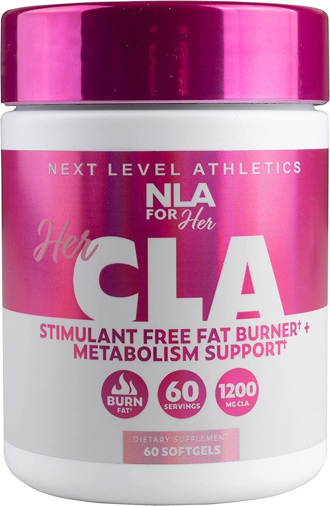 NLA pour son CLA, 1200 mg, 60 Compte - Pas de caféine ou de stimulants, Aides à brûler les graisses, Augmentation du métabolisme, stimule le système immunitaire, Augmentation de la force et de l'endurance, Calorie Burn avec les acides oméga 6-fatty