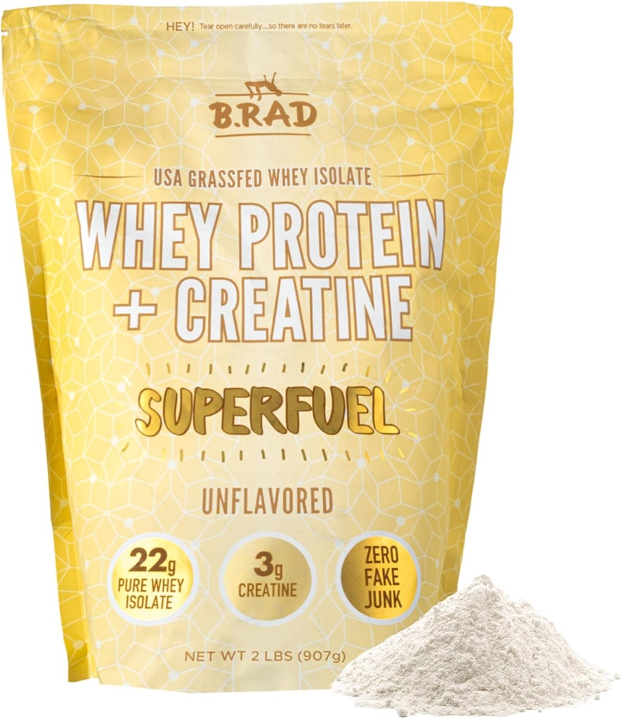 B.rad Superfuel - Herbe Foie Protéine de Whey Isolé Boosté avec de la créatine