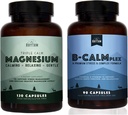 Rhythme naturel - Triple Calm Magnésium 150mg, 120 Capsules + B-CALMplex, Mélange de vitamine B unique, 90 Capsules