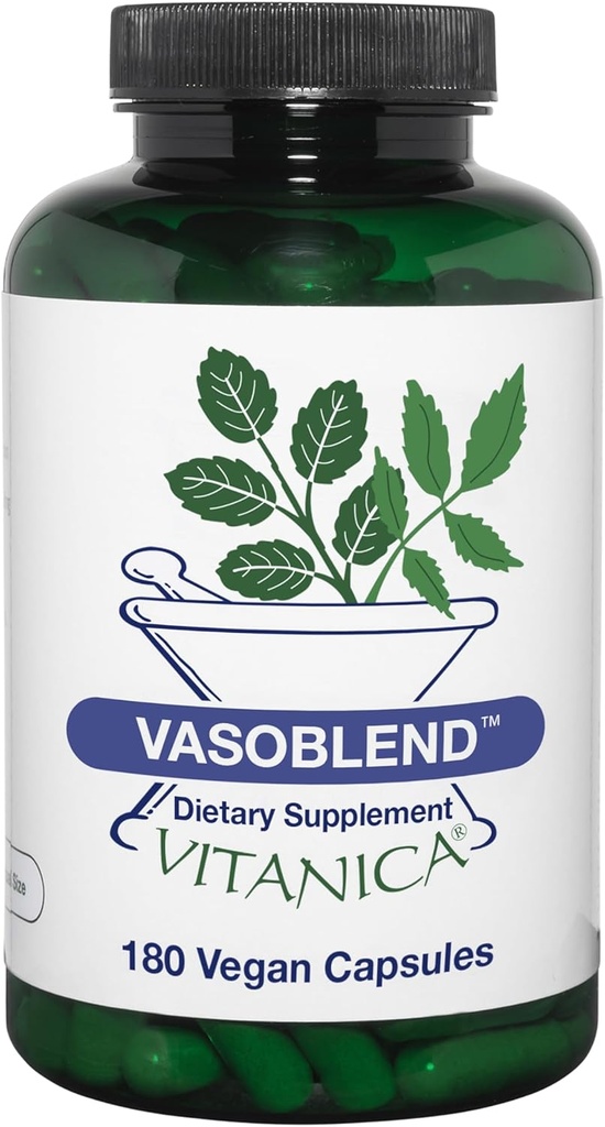 Vitanica VasoBlend, Soutien cardiovasculaire, Végétalien/Végétarien, 180 Capsules