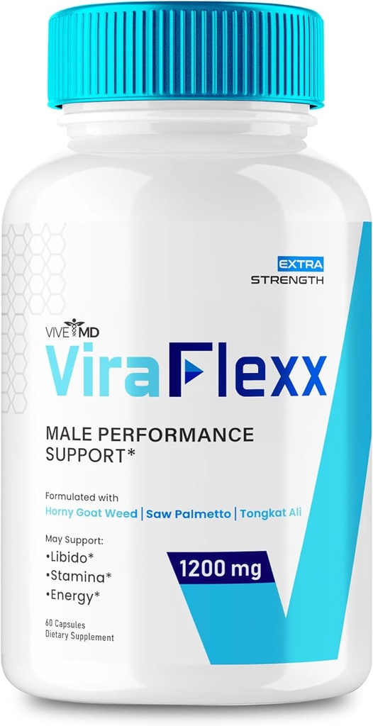 ViraFlexx pour les hommes, ViraFlexx enchantement masculin - Performance maximale, tous les suppléments alimentaires naturels pilules de force supplémentaire, ViraFlexx Pro soutient la santé globale, Vira Flexx critiques (60 capsules)