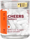 Cheers Protect | Daily Liver Supplement for Drinkers with L-Cysteine + DHM | Increase Glutathione Levels | 30 Doses | Cysteine, Dihydromyricetin, Milk Thistle, Prickly Pear, B-Vitamins, Ginger