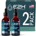 E2H Advanced Intestinal Support - Promotion de la santé et du système digestif - Extrait de noix de wormwood et noir - non-OGM, végétalien - (2 bouteilles)