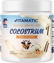Vitamatic Bovine Colostrum 30% IgG poudre - Supplément pour la santé de Gut, la croissance des cheveux, la beauté, la récupération musculaire, et le soutien immunitaire - facile à mélanger - 72 Gram (30 portions, Vanilla Flavor)