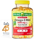 Spring Valley Omega-3 Mini de l'huile de poisson 1000 mg, 120 Compte, complément alimentaire, Omega 3 Mini Softgels Bundle avec 45 Diabète Décodé de Luall