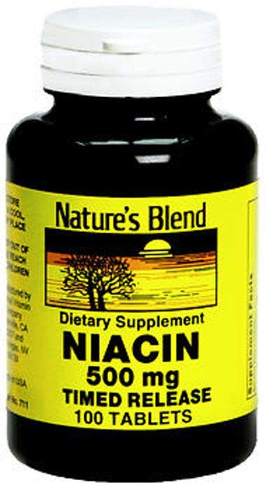 Mélange naturel Niacine 500 mg, 100 Nombre