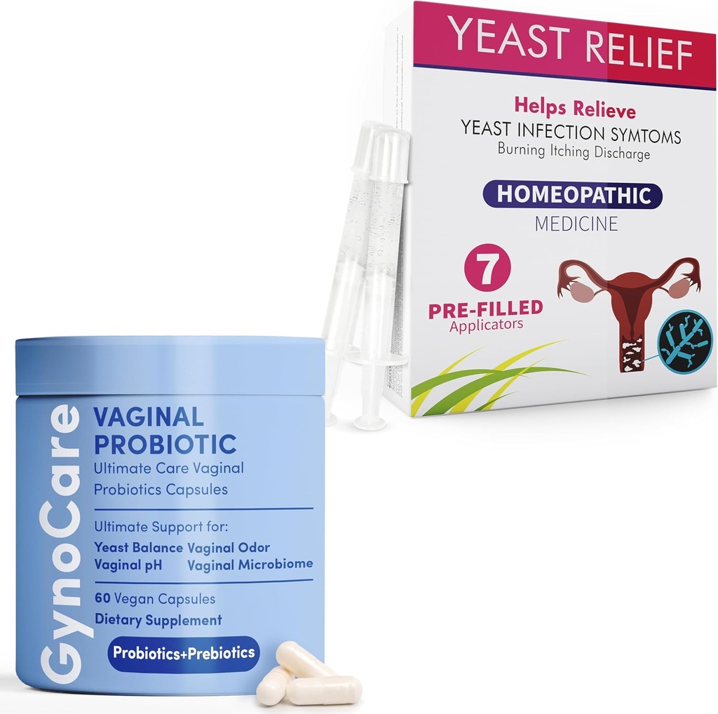 Ensemble complet de santé féminine : capsules probiotiques vaginales + applicateurs préremplis antifongiques – double support pour l'équilibre du pH, le contrôle de l'odeur et le soulagement des infections du levure