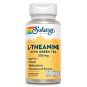 SOLARAY L-Theanine 200mg avec thé vert - Hygiène, relaxation et support de stress occasionnel - Lab Vérifié, végétalien, sans gluten - 45 portions, 45 VegCaps