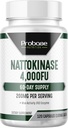 Probase Nutrition Nattokinase Supplément 4 000 FU Servants, 120 Capsules (Dérivés de Natto japonais) Enzymes systémiques pour le soutien cardio-vasculaire et circulatoire