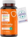 Dose d'immunité Quercetine avec vitamine C et zinc, vitamine D, 500 mg Quercetine Bromelain avec Echinacea & B Vitamines, supplément de soutien immunitaire pulmonaire 7 en 1 Immunity Defense Booster (60 comte)