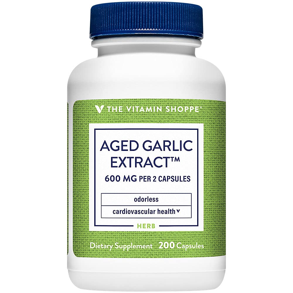 L'extrait d'ail désordonné de Vitamine Shoppe - Soutient la santé cardiovasculaire - 600 MG (200 capsules)