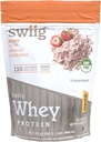 swiig Premium Daily Whey Protein Matrix Fraise 2,2 lb – 20g Protéine sans gluten sans OGM Pas de remplissage Aucun parfum artificiel amélioré avec des acides aminés pour la récupération musculaire Toutes les formules naturelles
