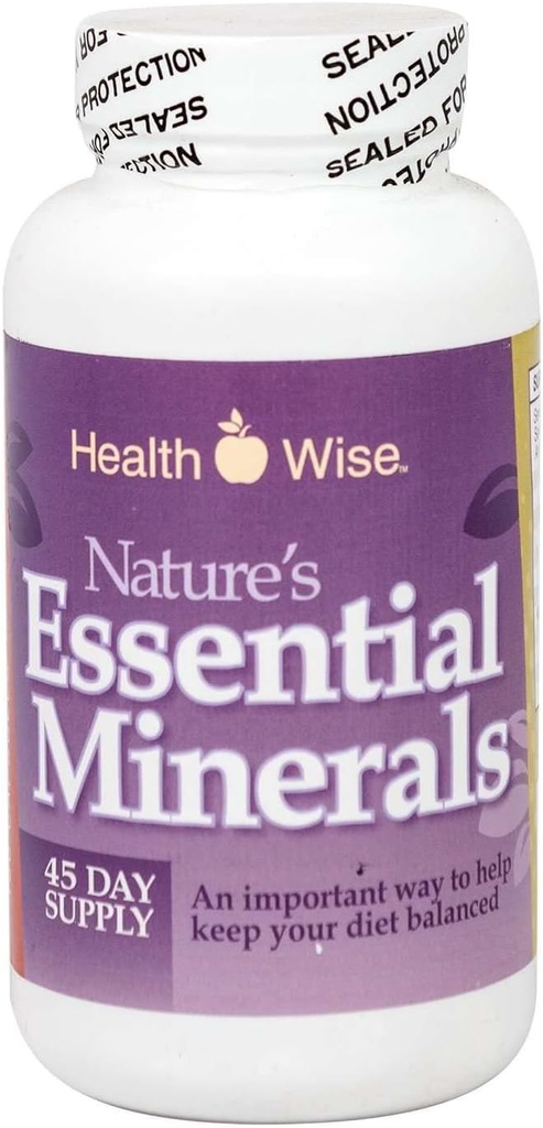 Supplément diététique HealthSmart, nature, minéraux essentiels, santé immunitaire, santé cardiovasculaire, santé osseuse, 180 capsules