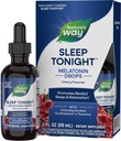 Nature's Way Dormir Ce soir, la mélatonine tombe avec le soutien L-Theanine, non-Habit formant*, 2 Oz, Cherry Flavor