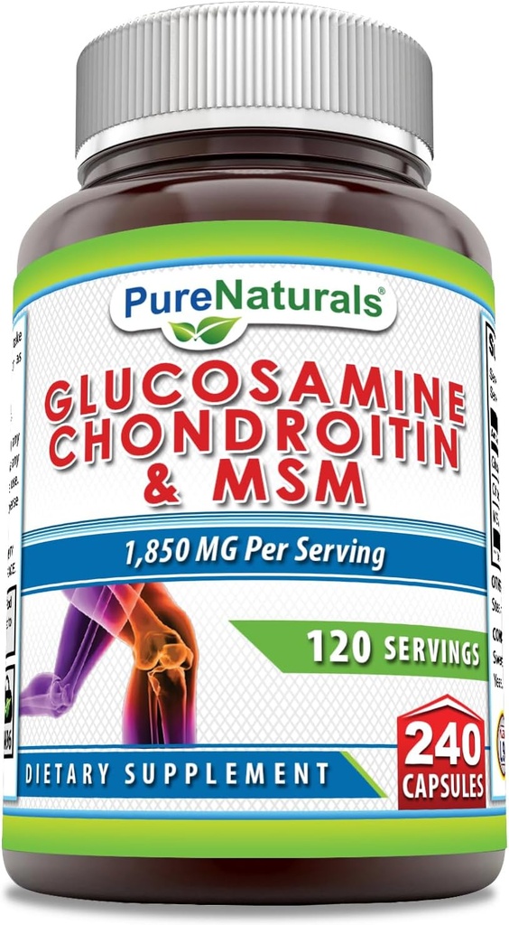 Pure Naturals Glucosamine Chondroïtine + supplément MSM