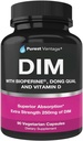 Supplément DIM pur 250mg Diindolylméthane Plus BioPerine et Dong Quai - Soutien à l'équilibre hormonal pour les femmes et les hommes, soutien à la ménopause et à l'estrogène - 90 Capsules végétariennes