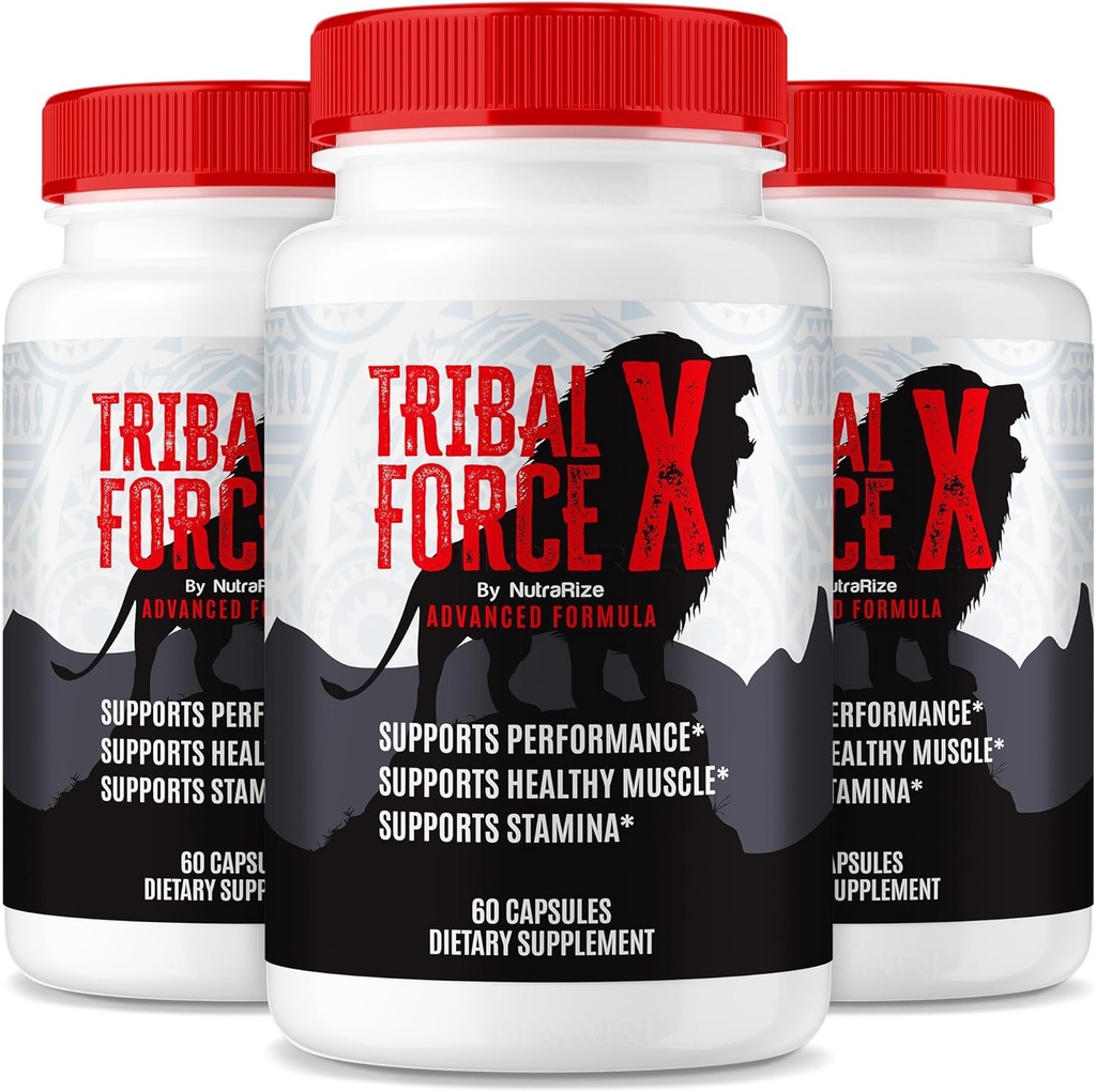 (3 Pack) Tribal Force X Capsules, TribalForceXL Max Performance Support pour les hommes, TribalForce X Toutes les pilules naturelles, TribalForces XXL Formule masculine pour l'énergie durable, TribalForces X Review (180 capsules)