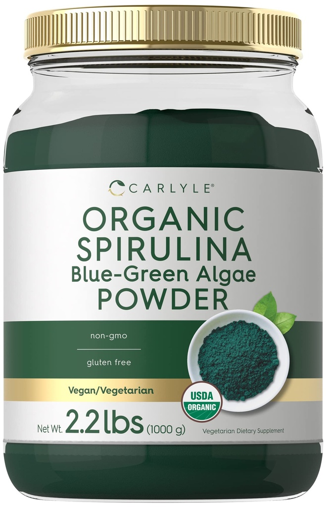 Carlyle poudre de spiruline biologique 2,2 lbs.