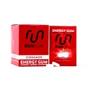 RUN GUM Cinnamon Energy Gum 50mg Caffeine Taurine & B-Vitamins Per Piece, 24 Pieces (Pack of 12), 2 Pieces = 1 Coffee or Energy Drink, Sugar Free, Zero Calorie
