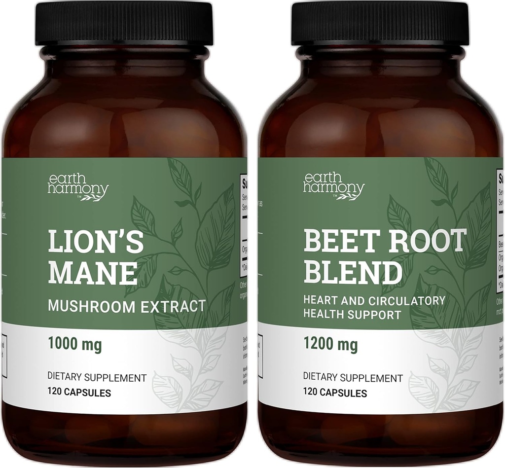 Terre Harmonie Lion biologique et poudre de racine de betterave - 120 capsules