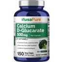 NusaPure Calcium D-Glucarate 500 mg 150 Caps végétatifs, végétaliens, non OGM, sans gluten
