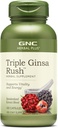 GNC Herbal Plus Triple Ginsa Rush, soutient la vitalité et l'énergie, 100 capsules
