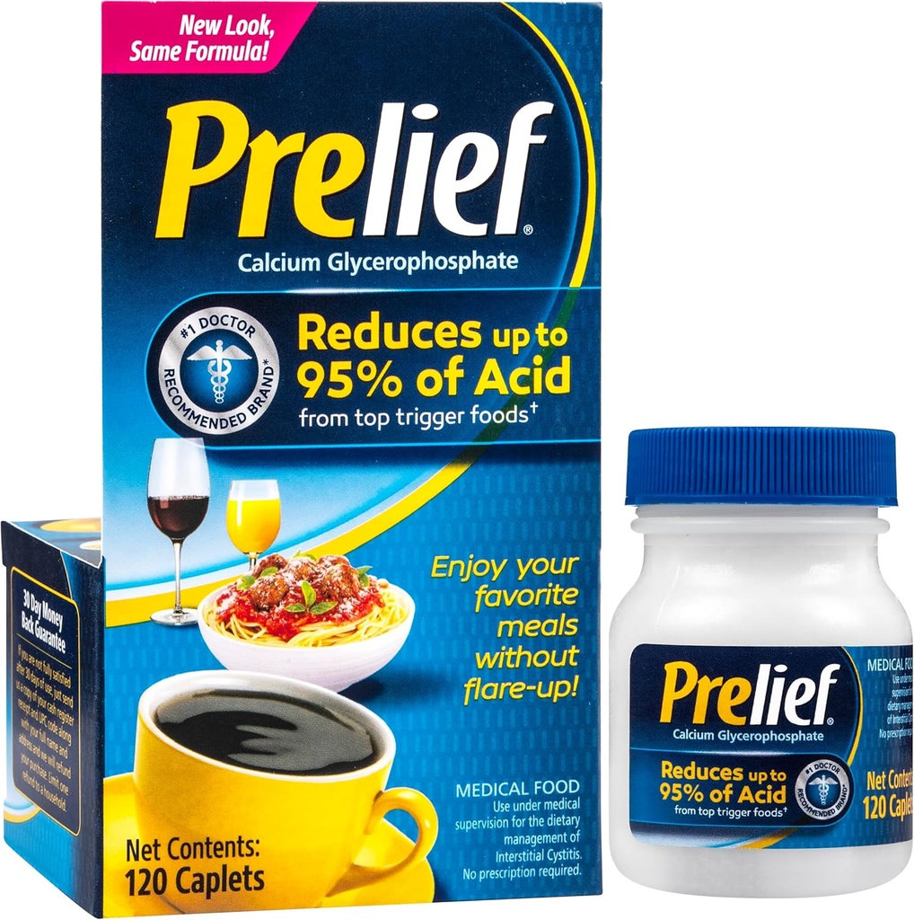 Prelief Acid Reducer Caplets Dietary Supplément, 120 Compte