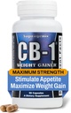 CB-1 Weight Gainer Pills (90 Count) | Weight Gain Support for Women & Men | Clinically Tested Appetite Booster | Powerful Mass Gainer
