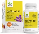 Terry Naturally Saffron Lift + Curcumin - Supplément à base de plantes avec Curcumin - Capsules non-OGM Saffron & Cerveau Curcumin - Supplément de soutien à la concentration et à la relaxation - 60 Capsules