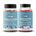 Conception naturelle de l'eu pour ses capsules & Gommies Bundle – Aides ovulation, équilibre hormonal, et cycles réguliers – 60 capsules + 75 Gommies au goût frais