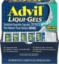 Advil Liqui-Gels analgésique/réducteur de fièvre, Ibuprofène solubilisé 200mg, 2/Packet, 50 Packets/Box (016902)