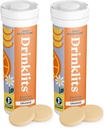 Tablettes d'hydratation quotidienne d'orange (2) Électrolytes essentiels de tube – 0g de sucre – boisson d'hydratation de reconstitution