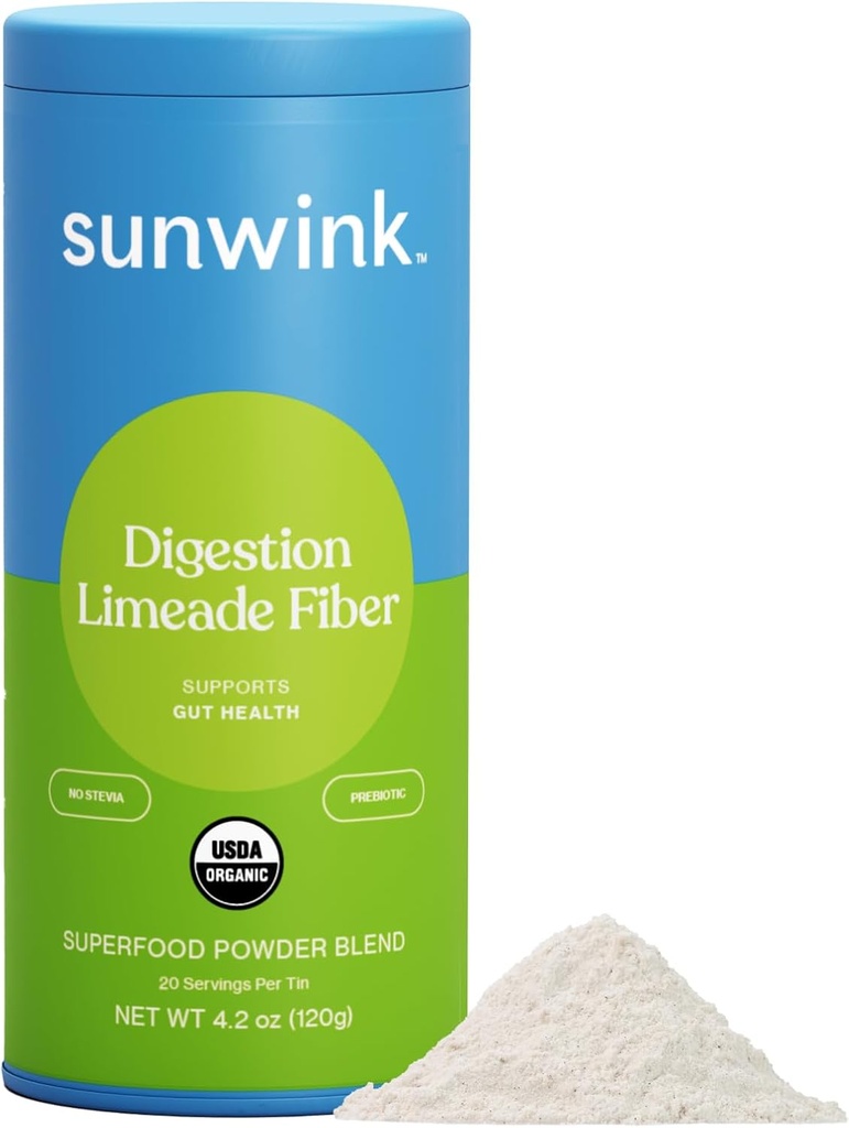 Sunwink Digestion Limeade Fibre Superfood Poudre de Fibre quotidienne pour la digestion.