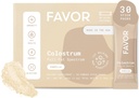 FAVOR Bovin Colostrum Stick Packs de liposomales et entiers de la santé humaine holistique de l'environnement pratique pour les voyages de voyage de première traite naturellement haute poudre d'IgG de l'éthique faite aux États-Unis de mélange facile [Vanilla]