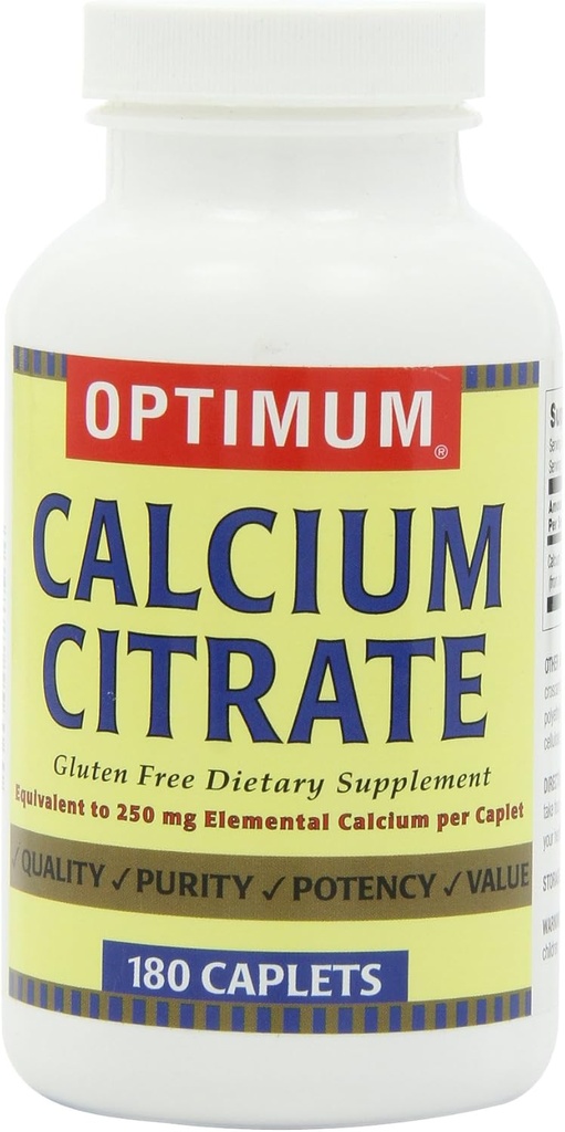 Citrate de calcium optimum, 180 capsules