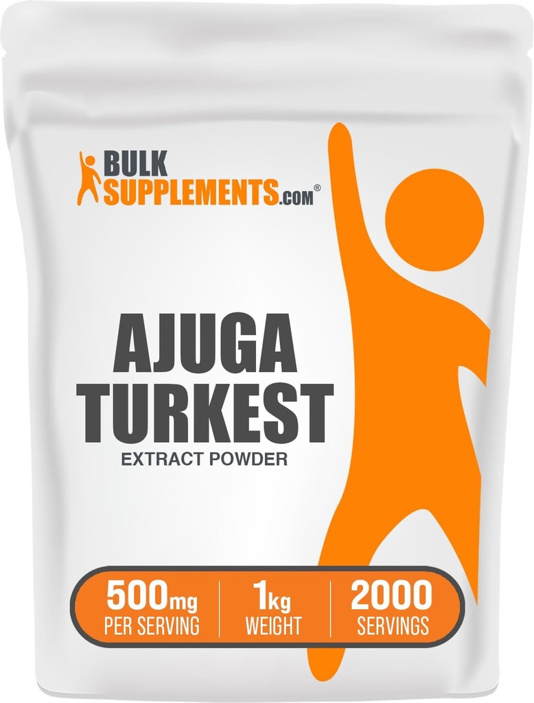 BulkSupplements.com Ajuga Turkest Extract Powder - Herbal Supplement, Ajuga Powder - Vegan & Gluten Free, 500mg per Serving, 1kg (2.2 lbs) (Pack of 1)