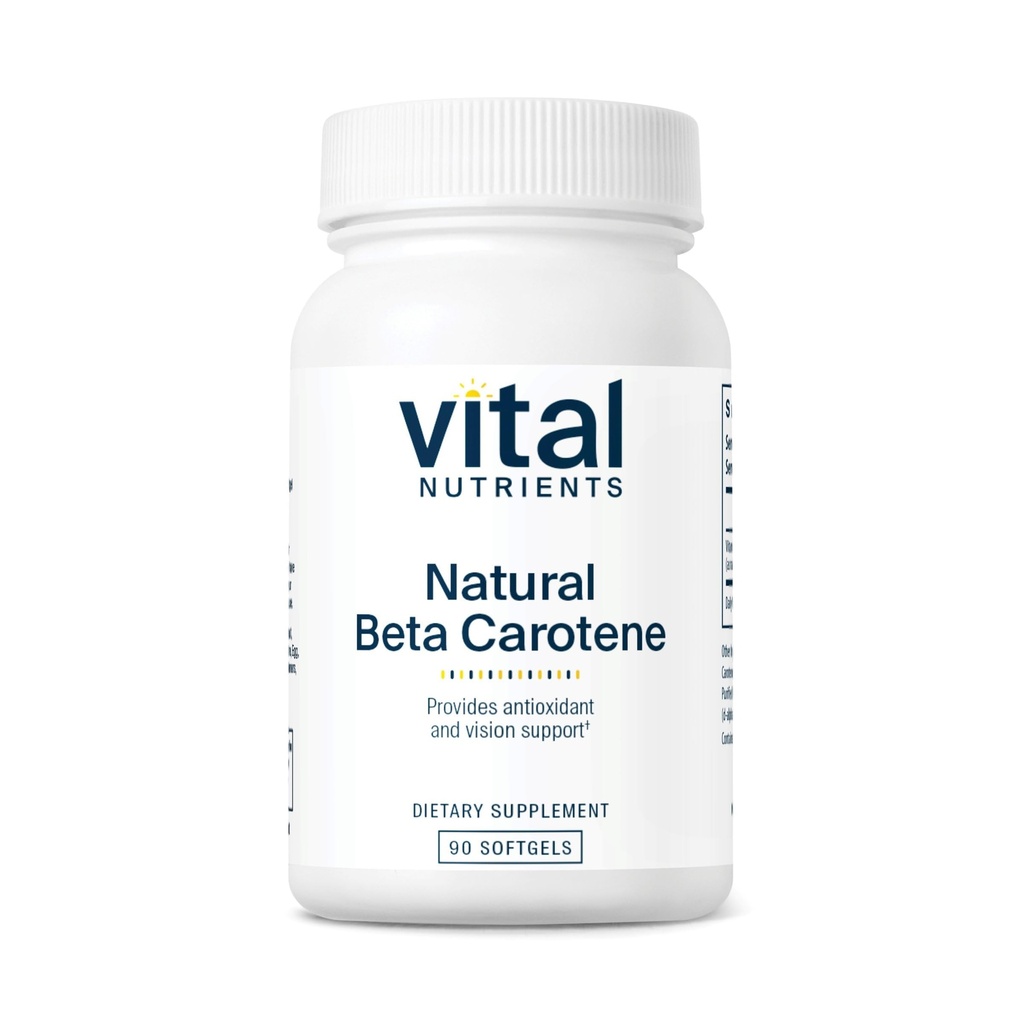 Nutriments vitaux Bêta naturel carotène 25,000UIC Précurseur à la vitamine A. Antioxydants à forte teneur enose.