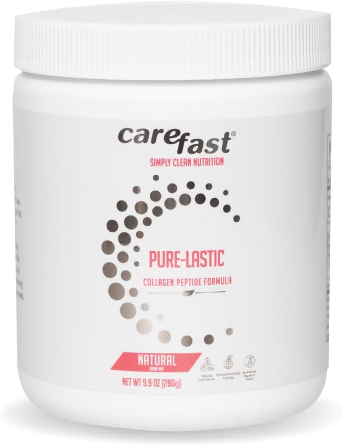 Pure-LASTIC Collagen Peptides, Pâturage aux herbes Boissons nutritives Mélange de poudre de collagène hydrolysée et amicale pour la peau, les cheveux et les ongles Soutien à la croissance 9,9 Ounces (280 g)