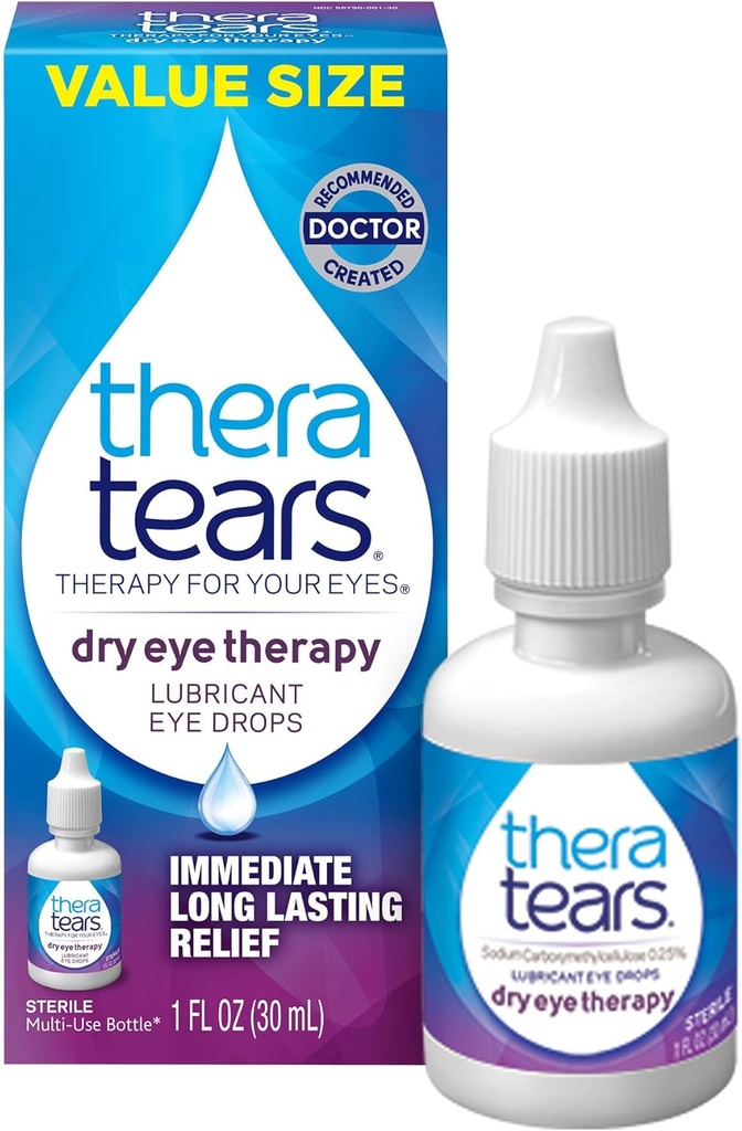 TheraTears Dry Eye Therapy Eye Drops for Dry Eyes, 1.0 Fl Oz