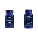 Prolongation de vie Super K Vitamine K1, K2 MK-7, MK-4, Vitamine C, Bone/Heart Health, Approvisionnement 3 mois et Boron 3 Mg 100 Capsules végétariennes