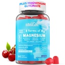 Magnesium Glycinate Complex Gummies 400mg | 8 Forms of Magnesium: Malate, Citrate, Taurate & More | with Ashwagandha 400mg, D3, B12 | Supports Calm, Relaxation, Mood & Muscle Cramp | Vegan, 60 Count