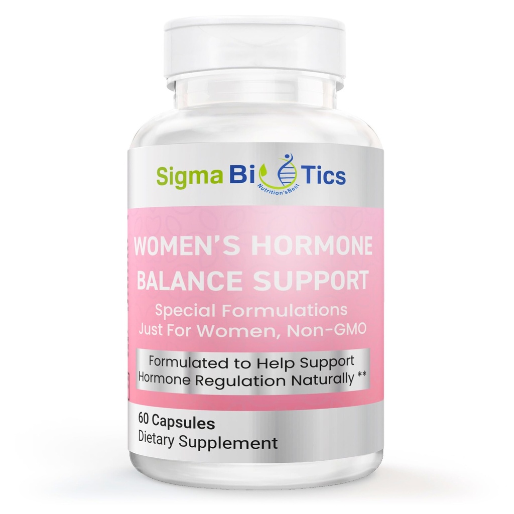 Soutien à l'équilibre hormonal des femmes - Supplément à base de plantes pour la ménopause, l'hormone et la santé reproductive - Suppléments non OGM avec des isoflavones de soja, Cohosh noir, Dong Quai - 60 capsules