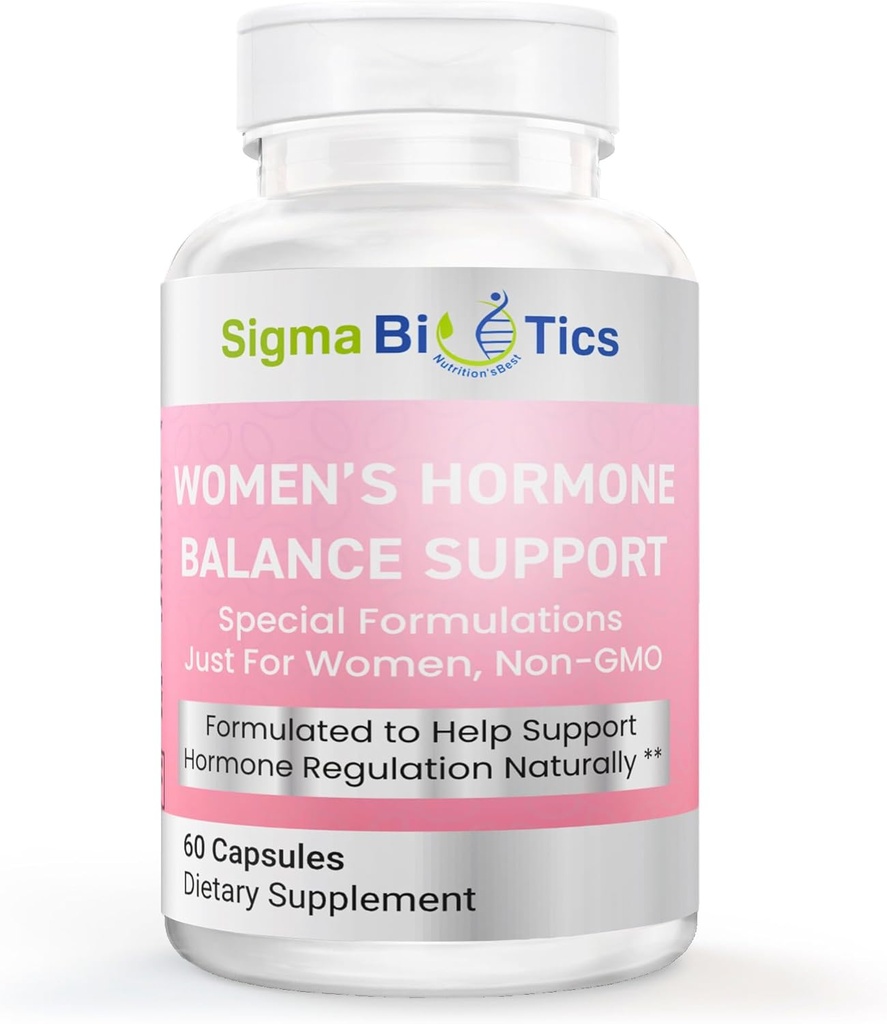Women’s Hormone Balance Support - Herbal Supplement for Menopause, Hormonal & Reproductive Health - Non-GMO Supplements with Soy Isoflavones, Black Cohosh, Dong Quai - 60 Capsules